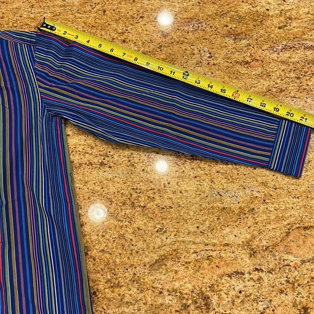 TAILORBYRD BOYS COLORFUL COTTON STRIPED BUTTON UP SHIRT WITH CONTRASTING CUFFS - Picture 7 of 8